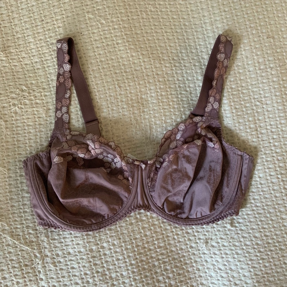 Primadonna Mohala Full Cup Underwire Floral Lace Purple  Bra 40D Lingerie